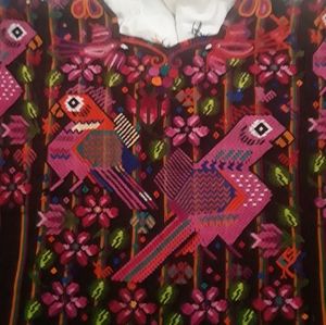 Incredible Detailed Side Eyed Birds Huipil